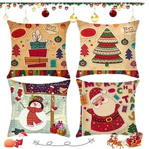 NEW 18x18 Inches Christmas Pillow Covers (Set of 4)